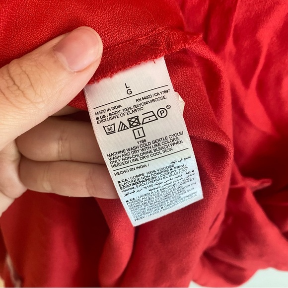 Old‎ Navy Red Puff Sleeve Sundress - Picture 7 of 8